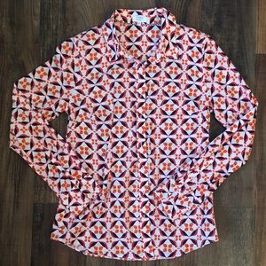 Crown and Ivy Kaleidoscope Partridge Button Down